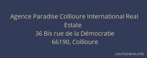 Agence Paradise Collioure International Real Estate