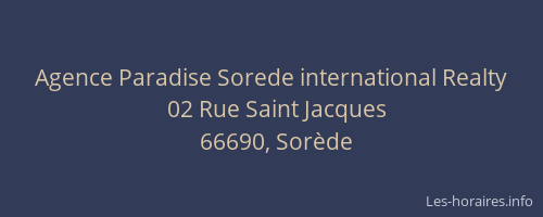 Agence Paradise Sorede international Realty