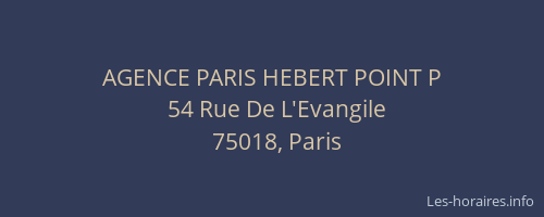 AGENCE PARIS HEBERT POINT P