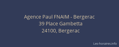Agence Paul FNAIM - Bergerac