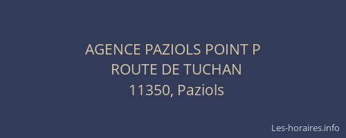 AGENCE PAZIOLS POINT P