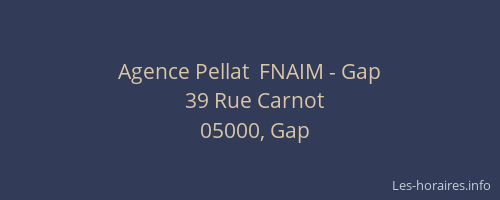 Agence Pellat  FNAIM - Gap