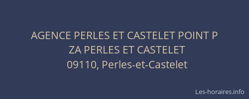 AGENCE PERLES ET CASTELET POINT P