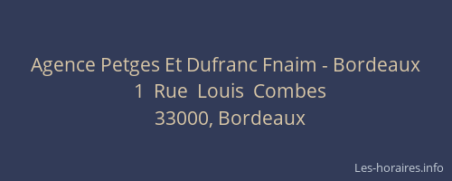 Agence Petges Et Dufranc Fnaim - Bordeaux