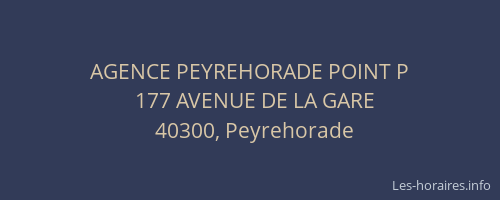 AGENCE PEYREHORADE POINT P