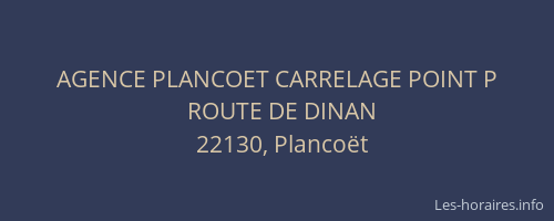 AGENCE PLANCOET CARRELAGE POINT P