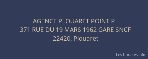 AGENCE PLOUARET POINT P
