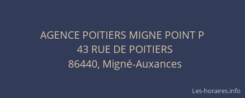 AGENCE POITIERS MIGNE POINT P