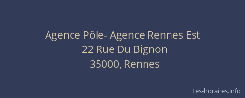 Agence Pôle- Agence Rennes Est