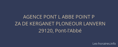 AGENCE PONT L ABBE POINT P