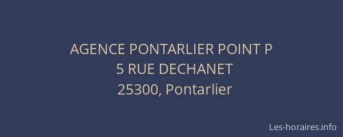 AGENCE PONTARLIER POINT P