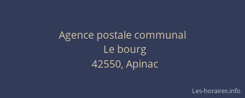 Agence postale communal