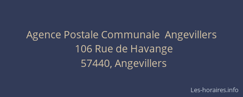 Agence Postale Communale  Angevillers