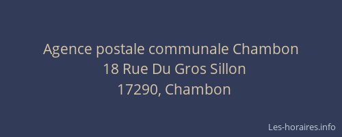 Agence postale communale Chambon