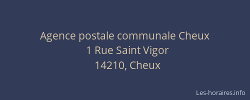 Agence postale communale Cheux
