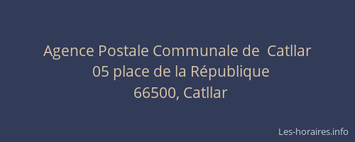 Agence Postale Communale de  Catllar