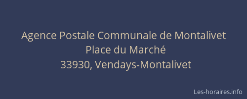 Agence Postale Communale de Montalivet