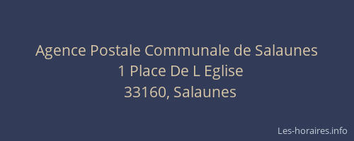 Agence Postale Communale de Salaunes