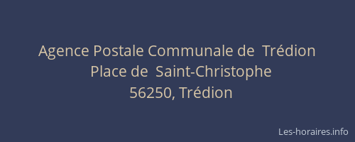 Agence Postale Communale de  Trédion