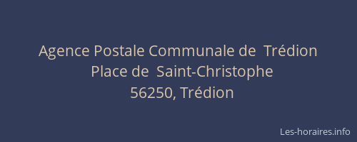 Agence Postale Communale de  Tr&eacute;dion