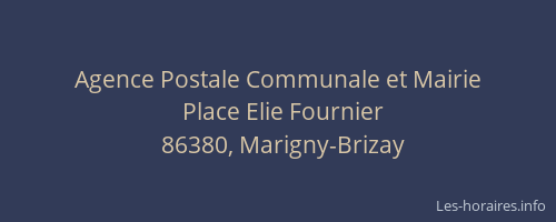 Agence Postale Communale et Mairie
