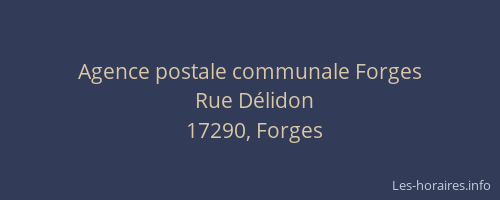 Agence postale communale Forges