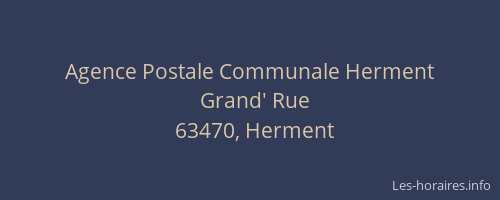 Agence Postale Communale Herment
