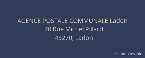 AGENCE POSTALE COMMUNALE Ladon