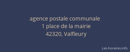 agence postale communale