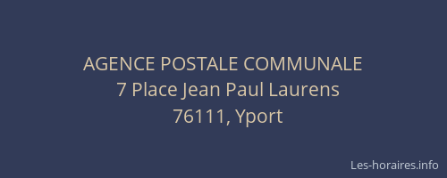 AGENCE POSTALE COMMUNALE
