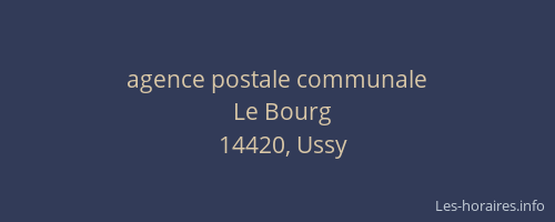 agence postale communale