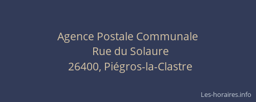 Agence Postale Communale