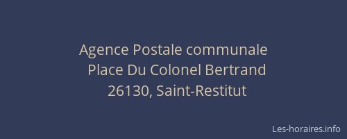 Agence Postale communale