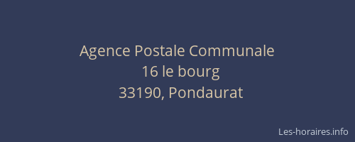 Agence Postale Communale