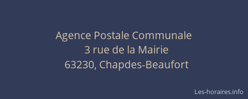 Agence Postale Communale