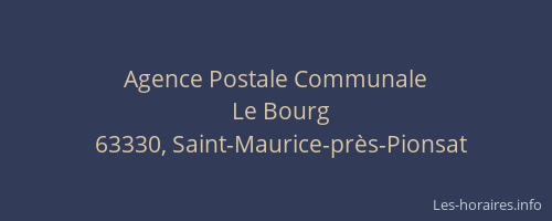 Agence Postale Communale