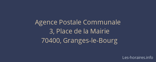 Agence Postale Communale