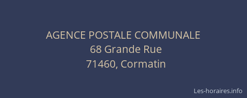 AGENCE POSTALE COMMUNALE