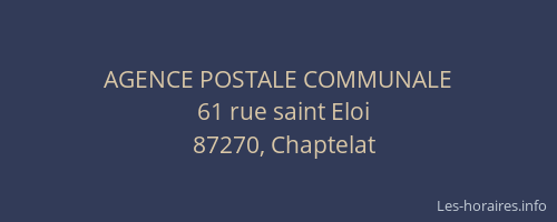 AGENCE POSTALE COMMUNALE