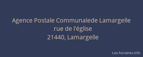 Agence Postale Communalede Lamargelle