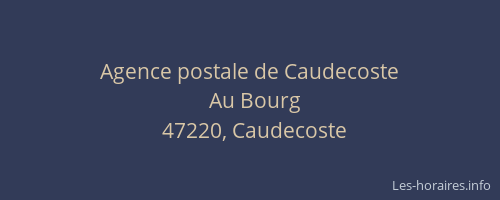 Agence postale de Caudecoste