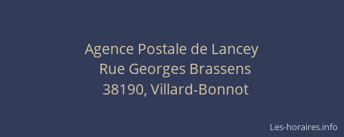 Agence Postale de Lancey
