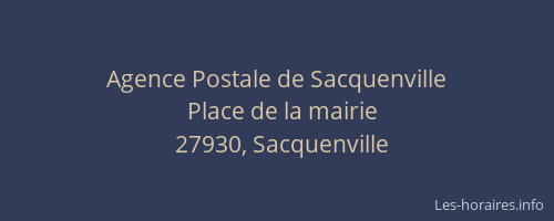 Agence Postale de Sacquenville
