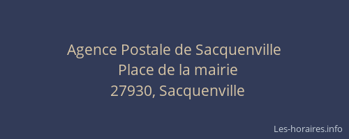 Agence Postale de Sacquenville