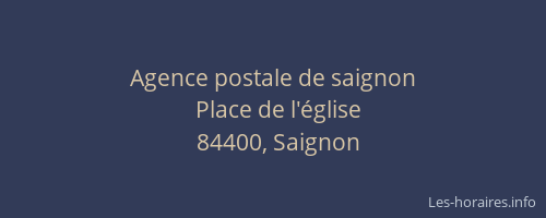 Agence postale de saignon