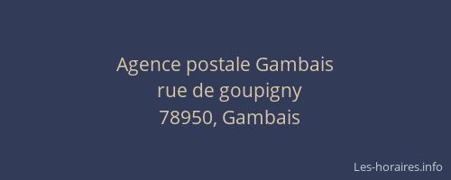 Agence postale Gambais