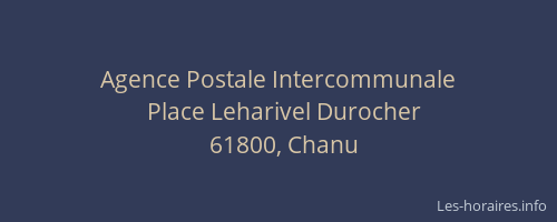 Agence Postale Intercommunale