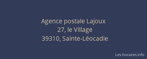 Agence postale Lajoux
