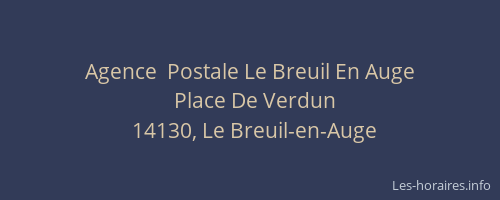 Agence  Postale Le Breuil En Auge