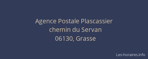 Agence Postale Plascassier
